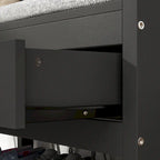 34.3  W 68.5 H Hall Tree with Bench and Shoe Storage With Cushion