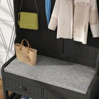 34.3  W 68.5 H Hall Tree with Bench and Shoe Storage With Cushion