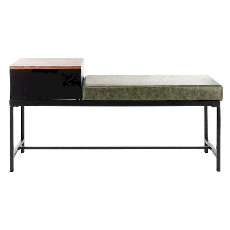 SAFAVIEH Ruthie Bench with Storage - 47.3  x 16  x 24  - 47Wx16Dx24H
