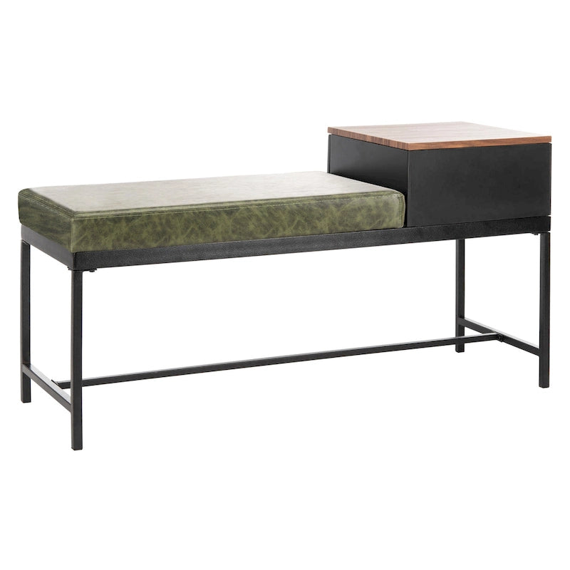 SAFAVIEH Ruthie Bench with Storage - 47.3  x 16  x 24  - 47Wx16Dx24H