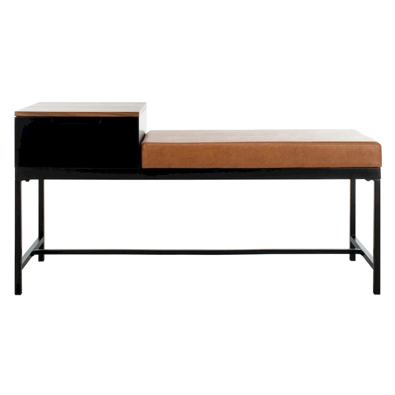 SAFAVIEH Ruthie Bench with Storage - 47.3  x 16  x 24  - 47Wx16Dx24H