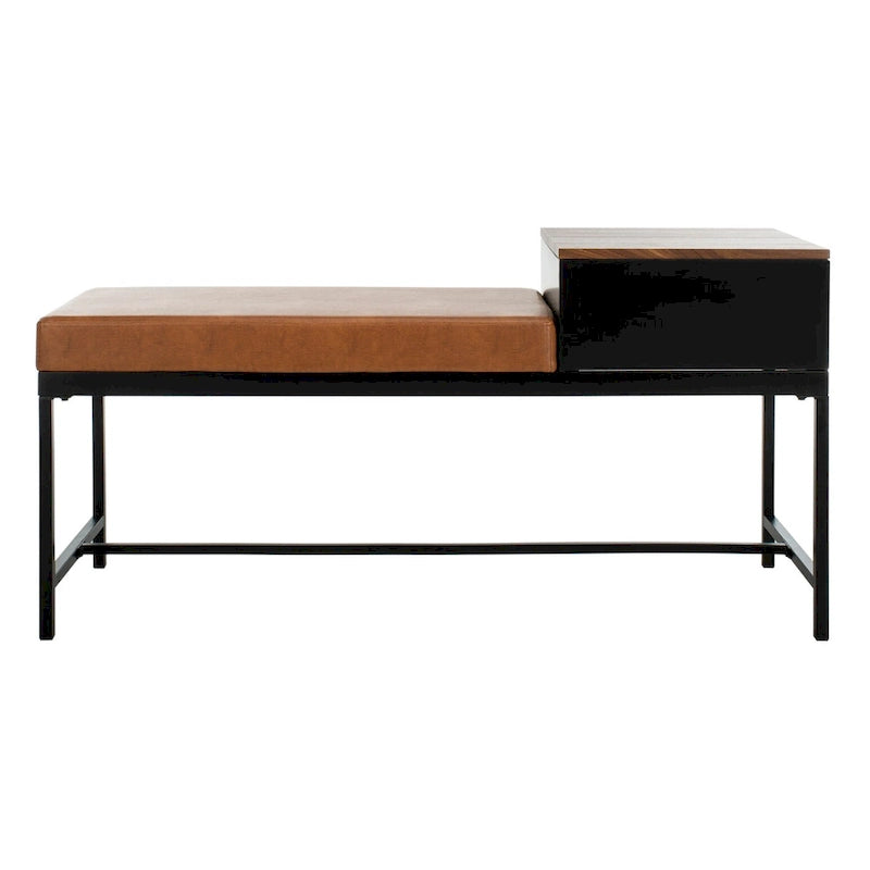 SAFAVIEH Ruthie Bench with Storage - 47.3  x 16  x 24  - 47Wx16Dx24H