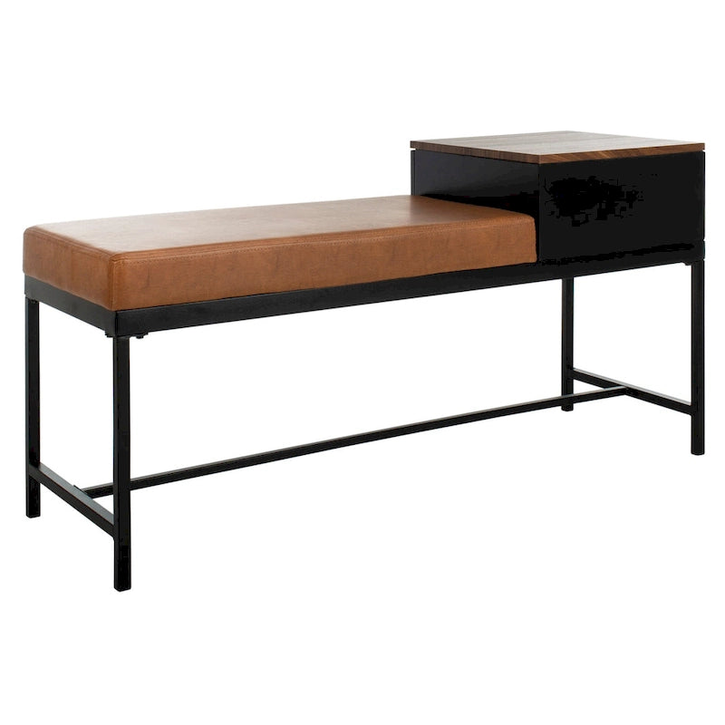 SAFAVIEH Ruthie Bench with Storage - 47.3  x 16  x 24  - 47Wx16Dx24H