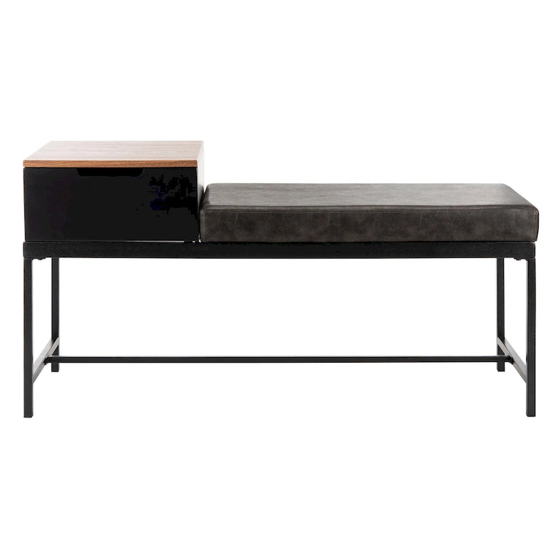 SAFAVIEH Ruthie Bench with Storage - 47.3  x 16  x 24  - 47Wx16Dx24H
