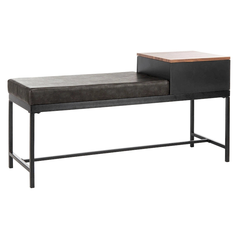 SAFAVIEH Ruthie Bench with Storage - 47.3  x 16  x 24  - 47Wx16Dx24H