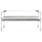 SAFAVIEH Couture Shakti Grey Acrylic Bench - 50Wx18Dx26H