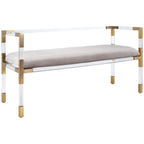 SAFAVIEH Couture Shakti Grey Acrylic Bench - 50Wx18Dx26H