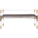 SAFAVIEH Couture Shakti Grey Acrylic Bench - 50Wx18Dx26H
