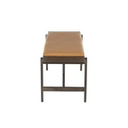 Chloe Contemporary Bench with Upholstered Seat & Wood Accent - N/A