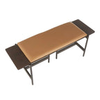 Chloe Contemporary Bench with Upholstered Seat & Wood Accent - N/A