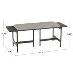 Chloe Contemporary Bench with Upholstered Seat & Wood Accent - N/A
