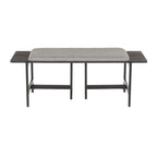 Chloe Contemporary Bench with Upholstered Seat & Wood Accent - N/A