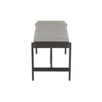 Chloe Contemporary Bench with Upholstered Seat & Wood Accent - N/A