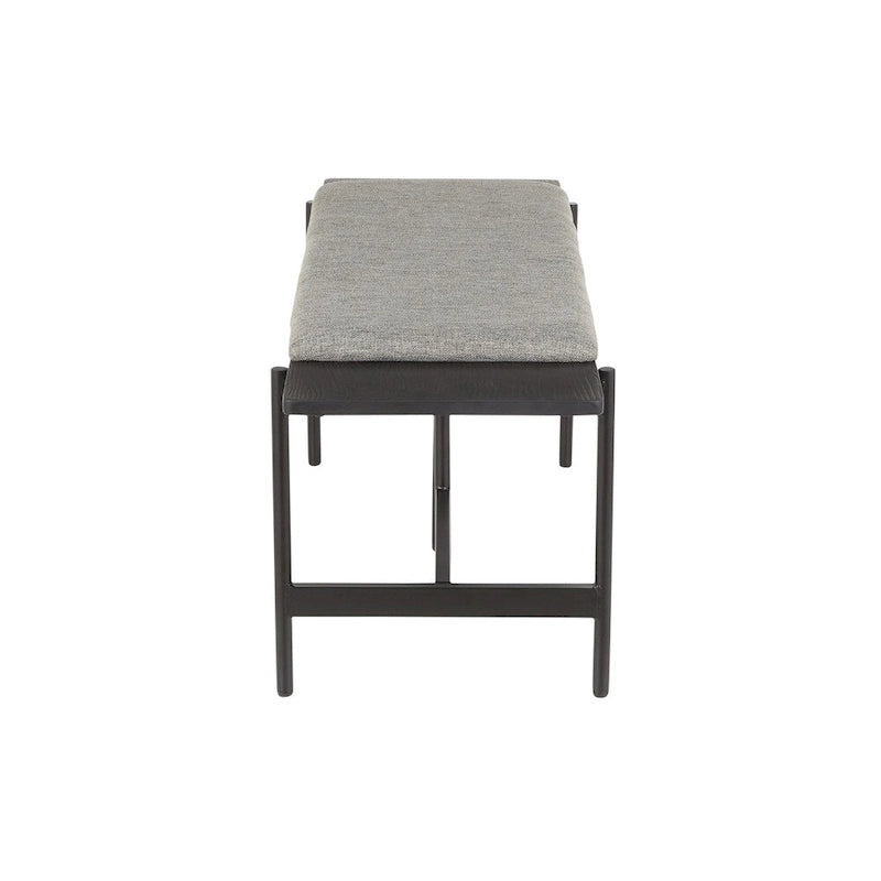 Chloe Contemporary Bench with Upholstered Seat & Wood Accent - N/A