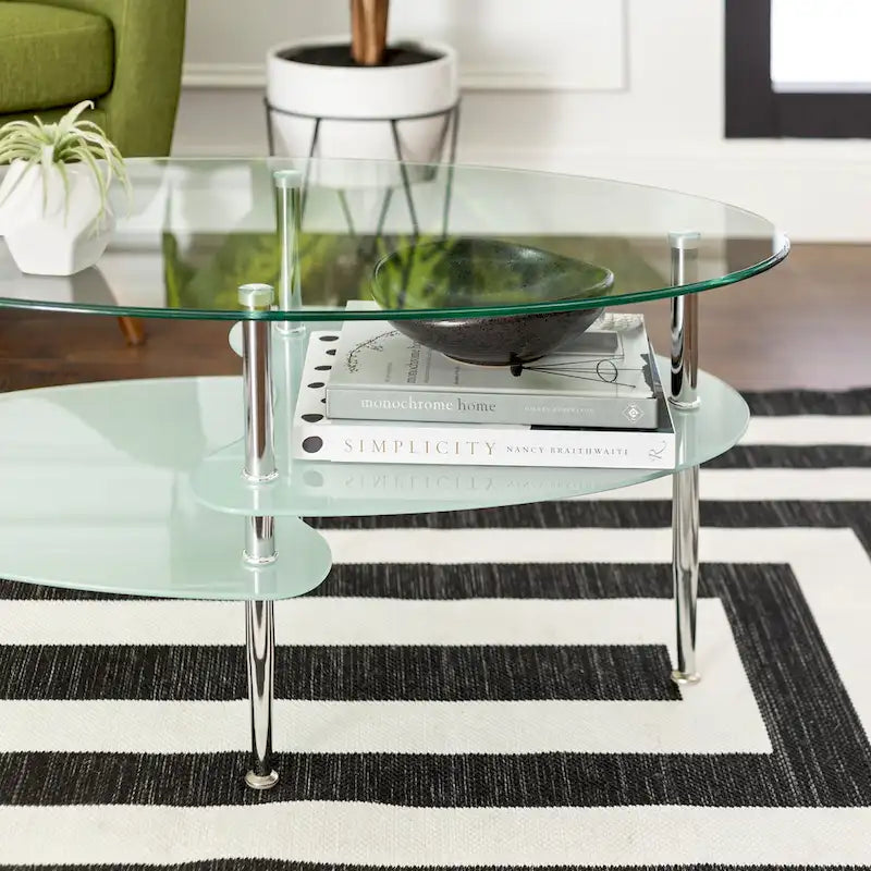 Middlebrook Toston Modern Frosted Glass 38  Coffee Table