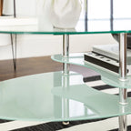 Middlebrook Toston Modern Frosted Glass 38  Coffee Table