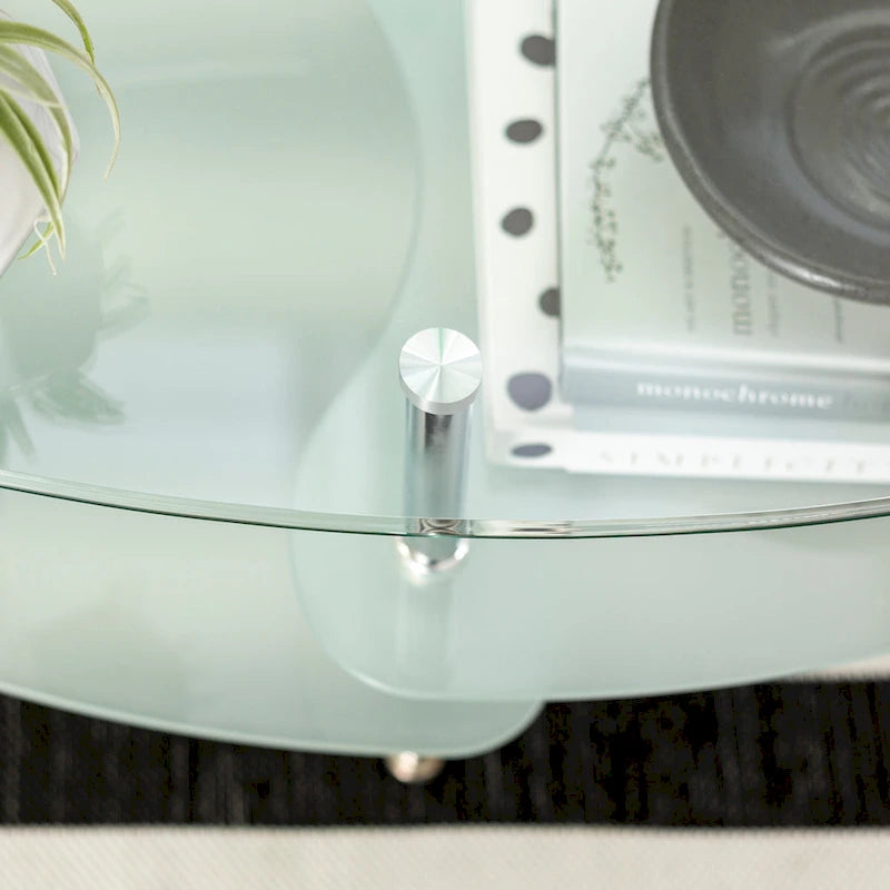 Middlebrook Toston Modern Frosted Glass 38  Coffee Table