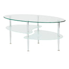 Middlebrook Toston Modern Frosted Glass 38  Coffee Table