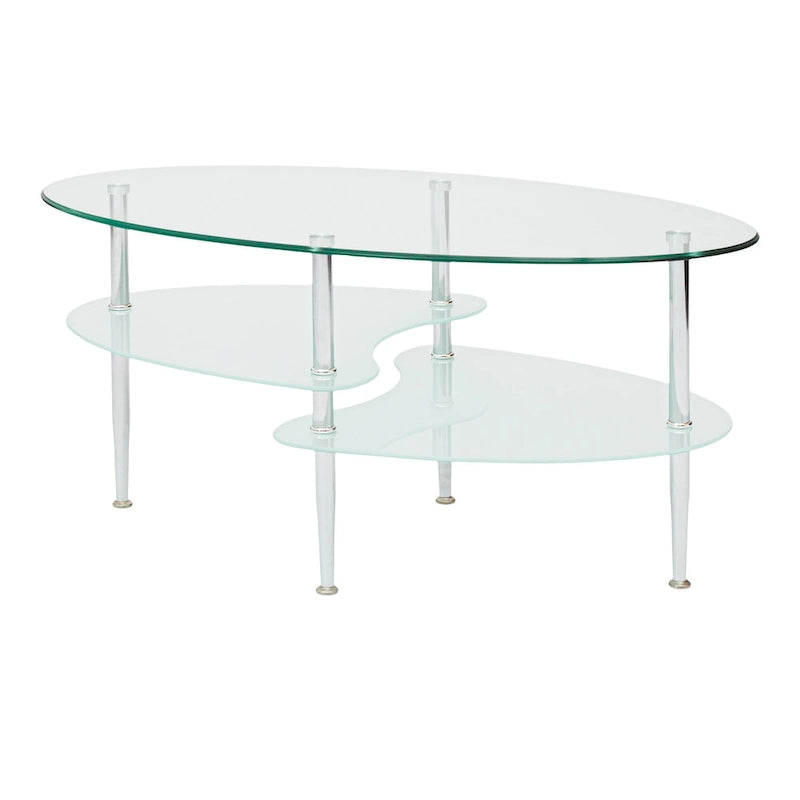 Middlebrook Toston Modern Frosted Glass 38  Coffee Table