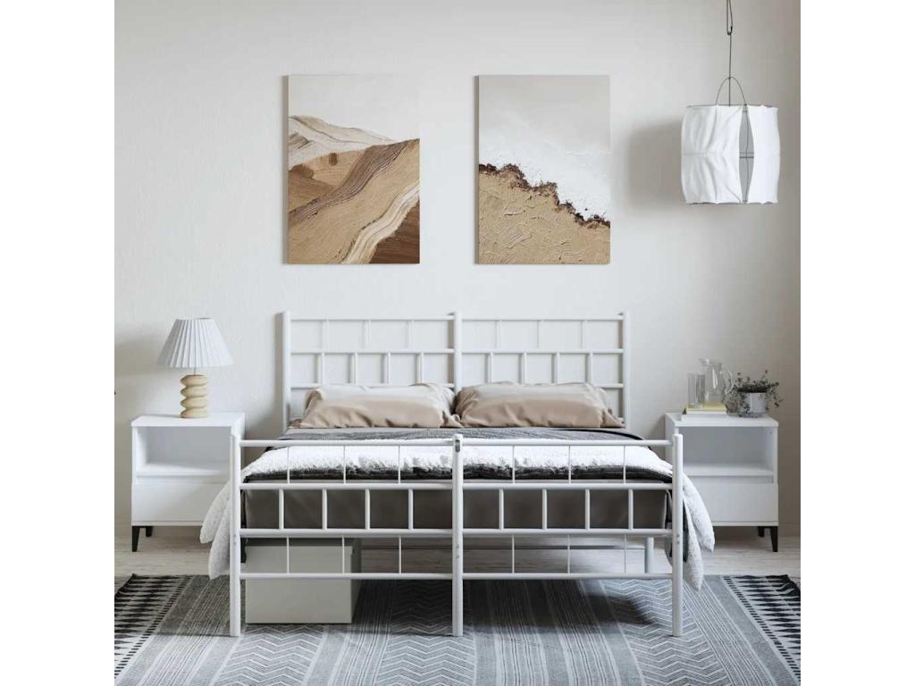 White Metal Mattress, 135 x 190 cm