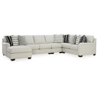 Signature Design by Ashley Huntsworth Dove Gray 5-Piece Sectional with Chaise - 155 W x 99 D x 38 H