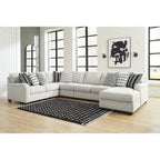 Signature Design by Ashley Huntsworth Dove Gray 5-Piece Sectional with Chaise - 155 W x 99 D x 38 H