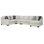 Signature Design by Ashley Huntsworth Dove Gray 5-Piece Sectional with Chaise - 155 W x 99 D x 38 H