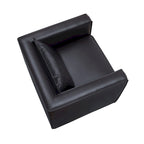 Jier Modern Breathable Vinyl Padded Accent Chair by Furniture of America