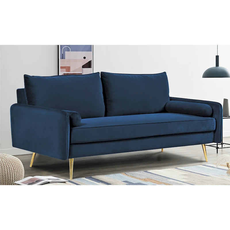 Villeda 70 W Polyester Square Arms Sofa