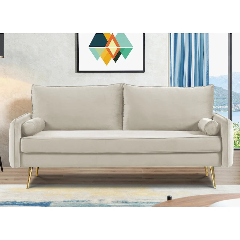 Villeda 70 W Polyester Square Arms Sofa