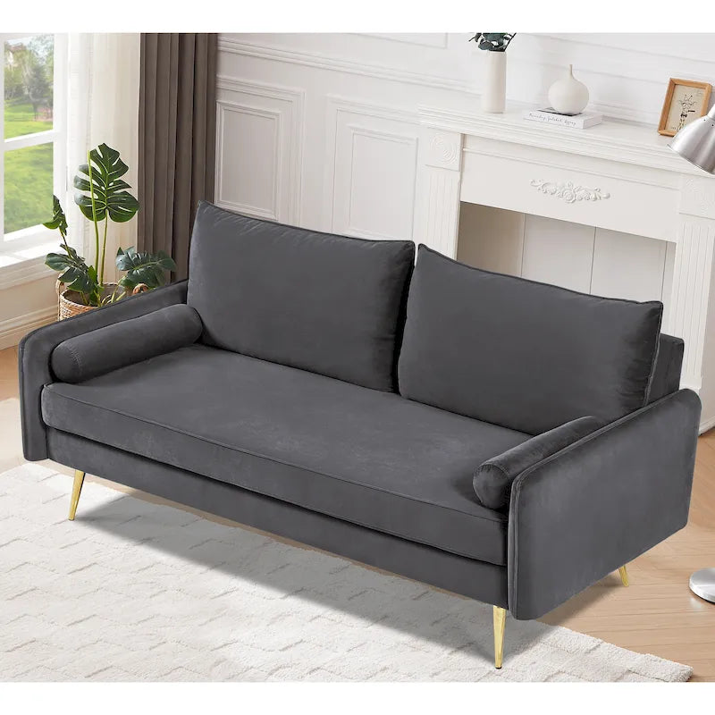 Villeda 70 W Polyester Square Arms Sofa