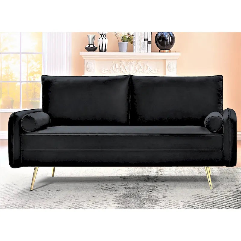 Villeda 70 W Polyester Square Arms Sofa