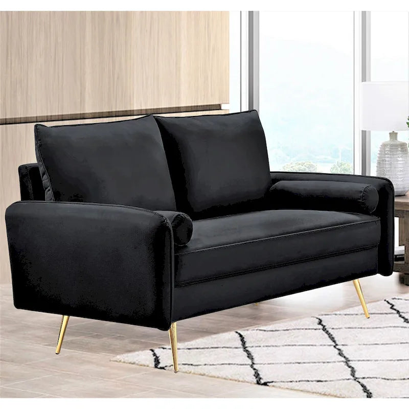 Villeda 70 W Polyester Square Arms Sofa
