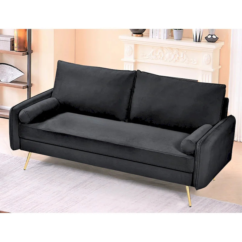 Villeda 70 W Polyester Square Arms Sofa