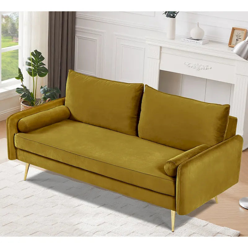 Villeda 70 W Polyester Square Arms Sofa