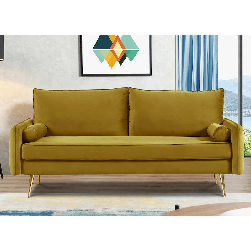 Villeda 70 W Polyester Square Arms Sofa