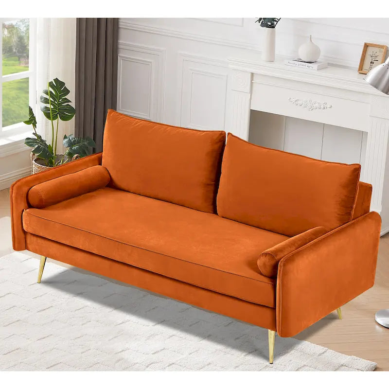 Villeda 70 W Polyester Square Arms Sofa