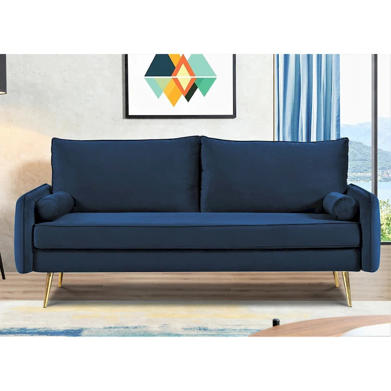 Villeda 70 W Polyester Square Arms Sofa