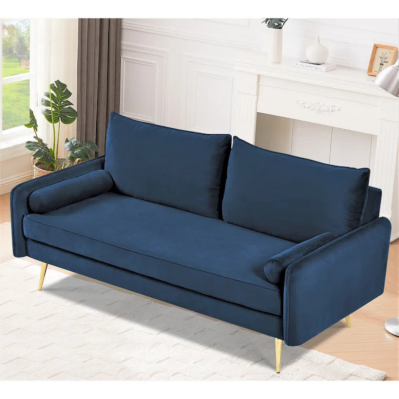 Villeda 70 W Polyester Square Arms Sofa