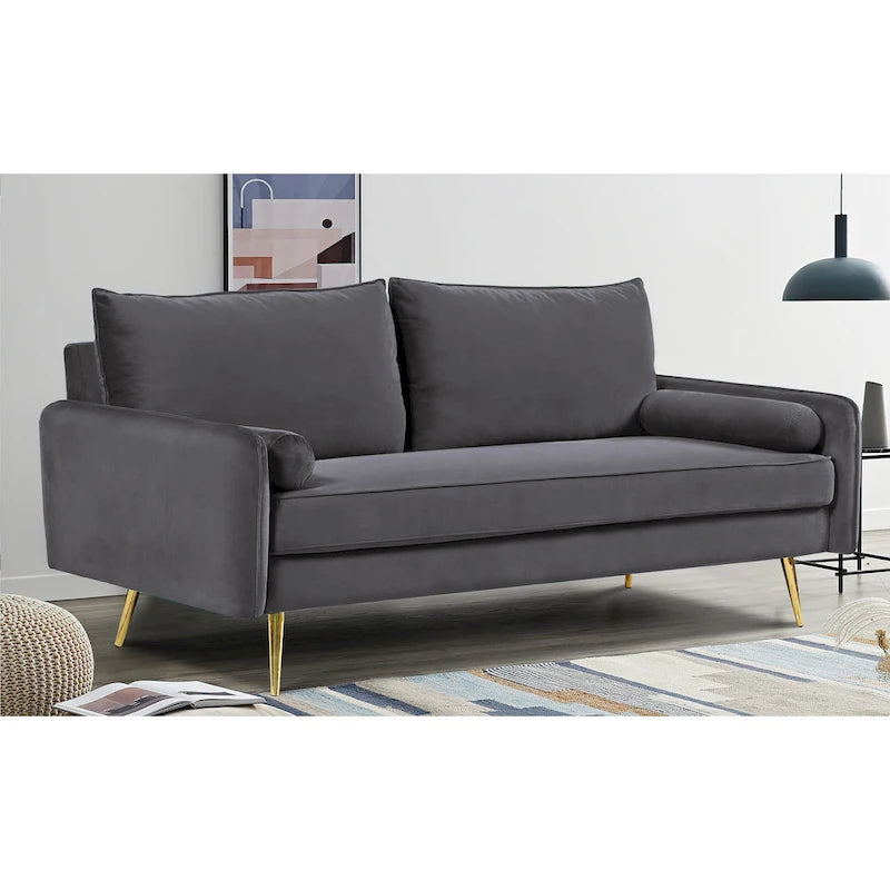 Villeda 70 W Polyester Square Arms Sofa