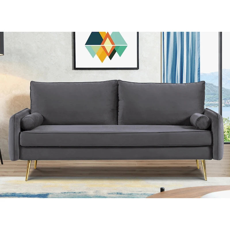Villeda 70 W Polyester Square Arms Sofa