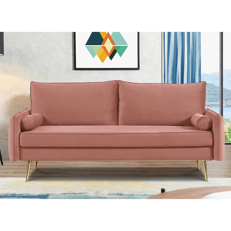 Villeda 70 W Polyester Square Arms Sofa