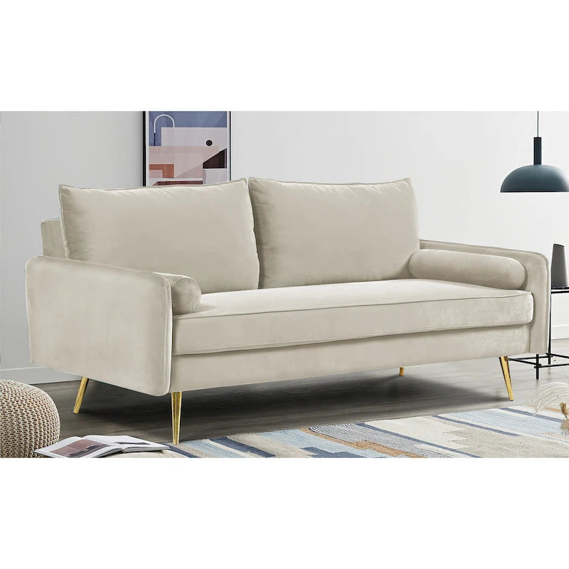Villeda 70 W Polyester Square Arms Sofa