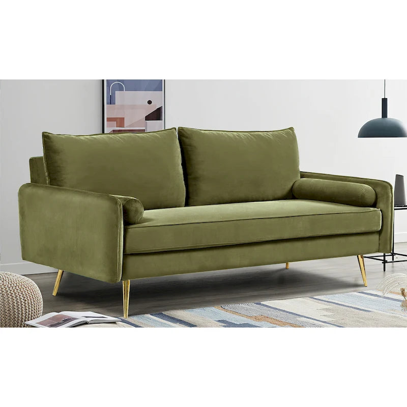 Villeda 70 W Polyester Square Arms Sofa