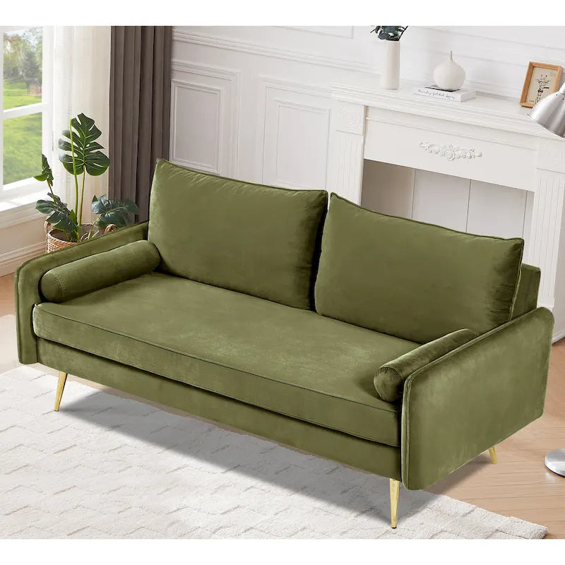 Villeda 70 W Polyester Square Arms Sofa