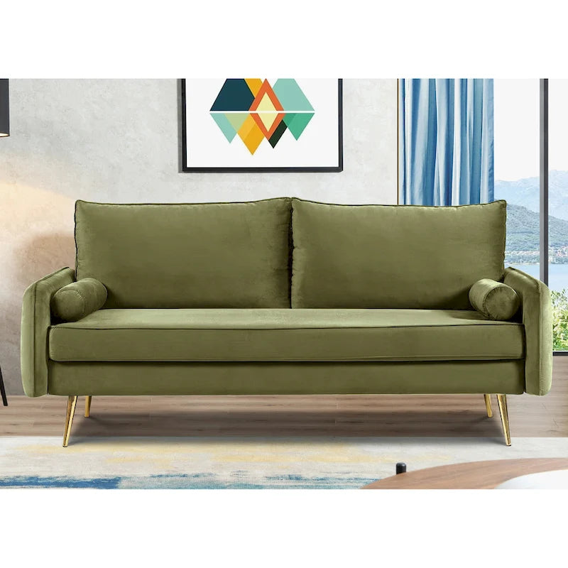 Villeda 70 W Polyester Square Arms Sofa