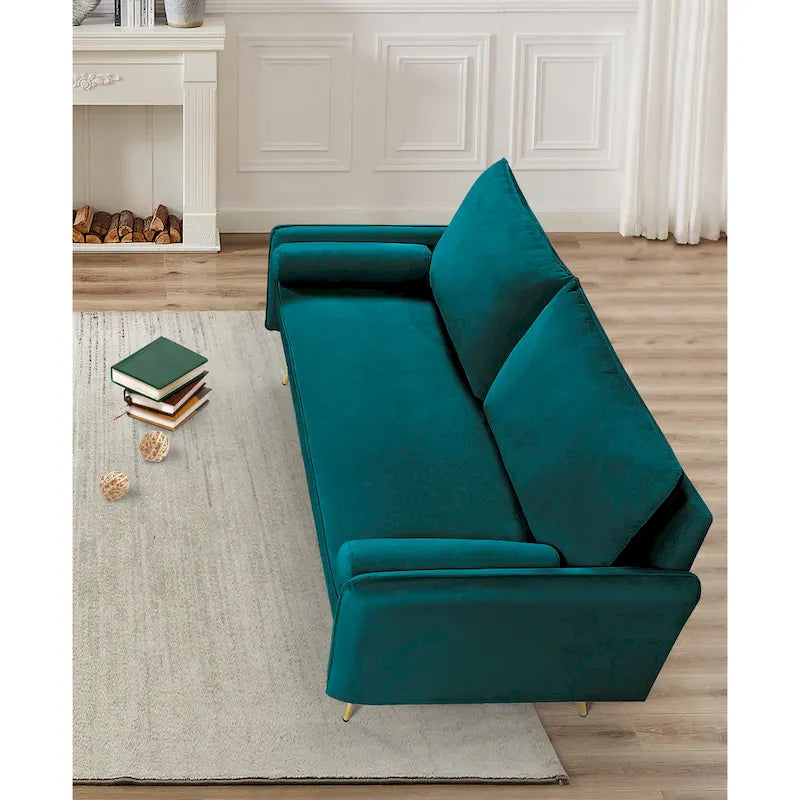 Villeda 70 W Polyester Square Arms Sofa