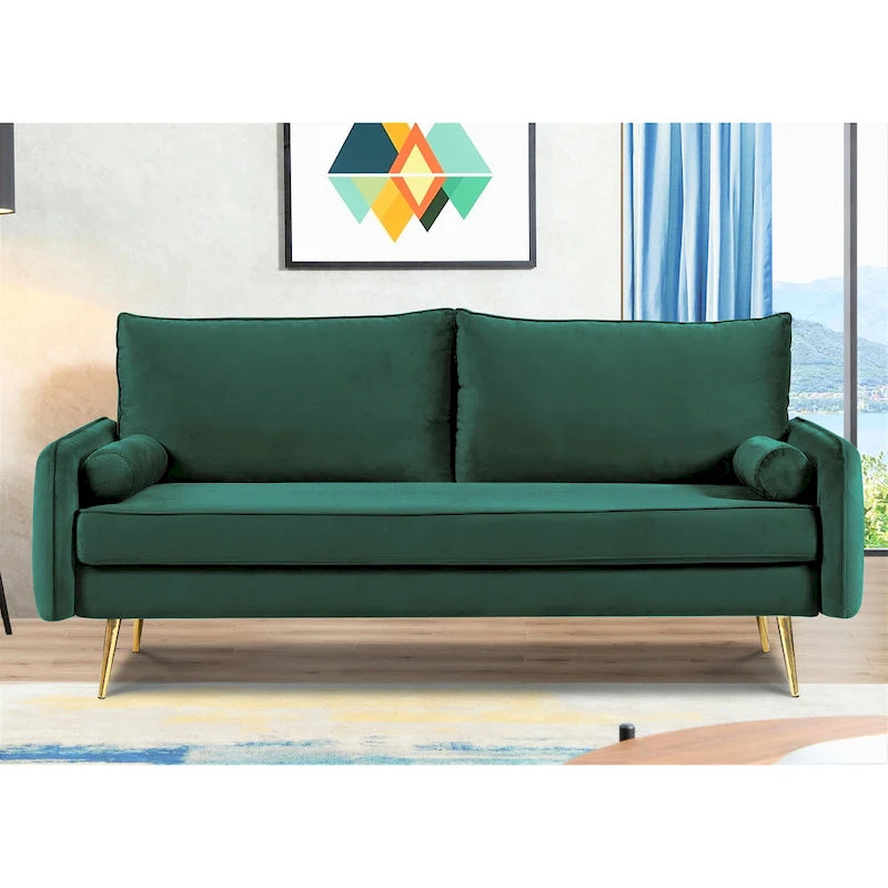 Villeda 70 W Polyester Square Arms Sofa