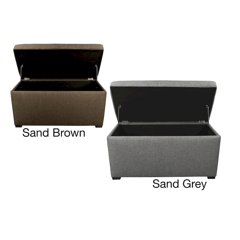 Angela 8-button Tufted Sand Storage Trunk Bench
