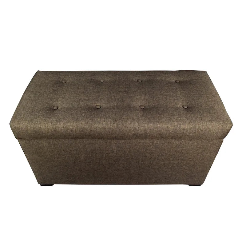 Angela 8-button Tufted Sand Storage Trunk Bench